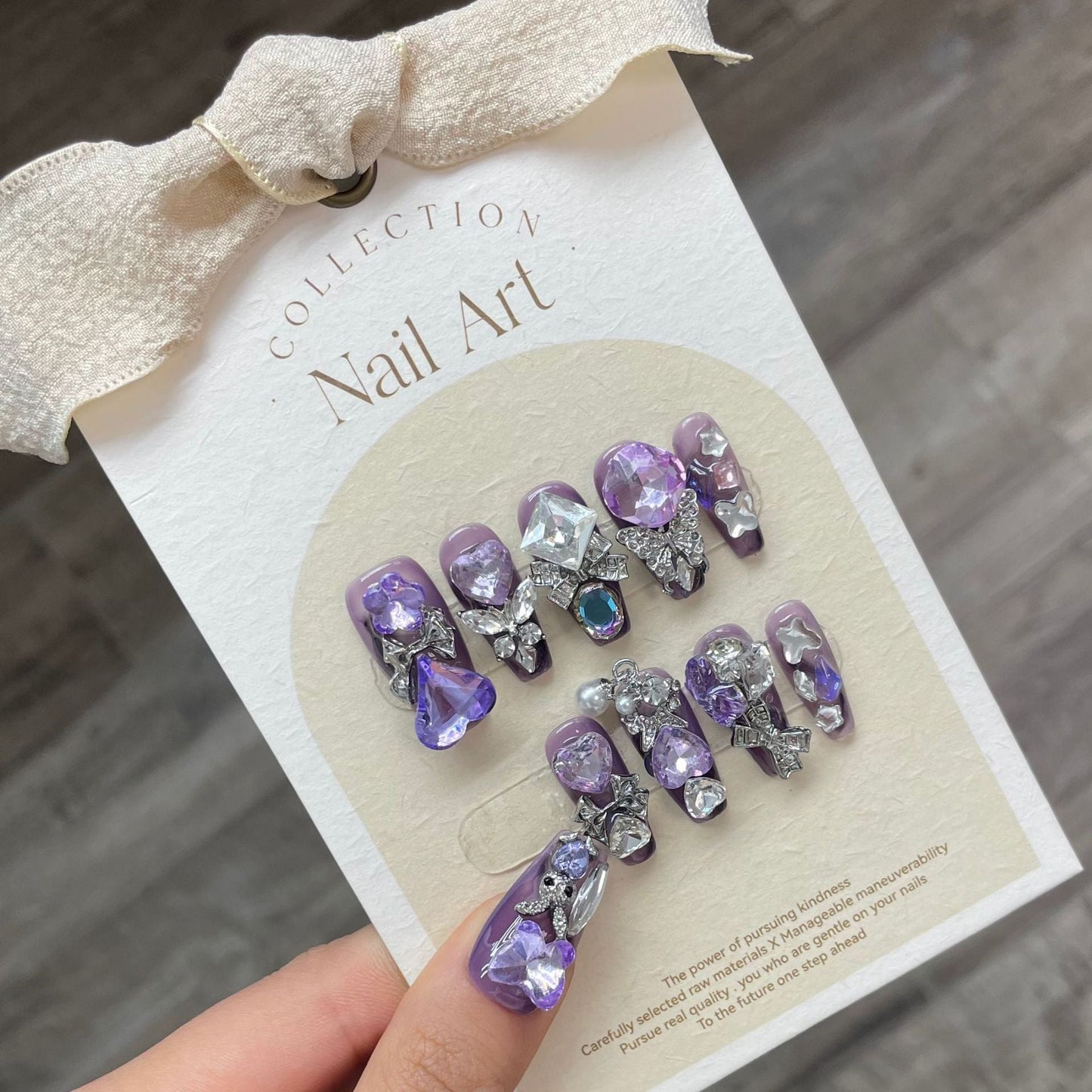 1022- Handmade press on nails fake nails removable