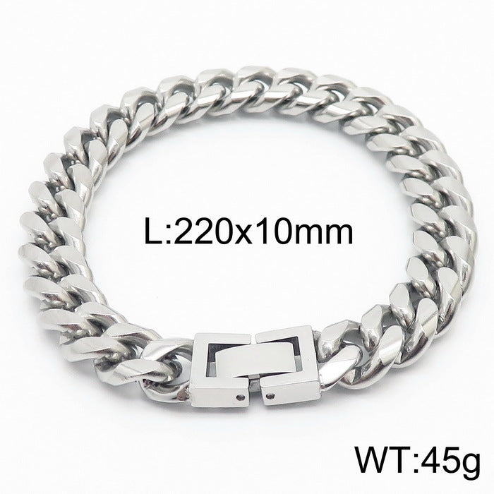 Cuban Link Titanium Steel Bracelet