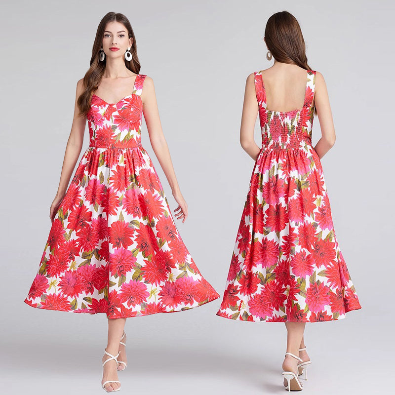 Robe d'été courte à manches courtes pour célébrité