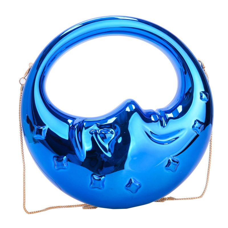 Acrylic Moon Shaped Bag, Women Shoulder Evening Bag, Evening Purse, Evening Bags for Women Formal, Clutch Purse
