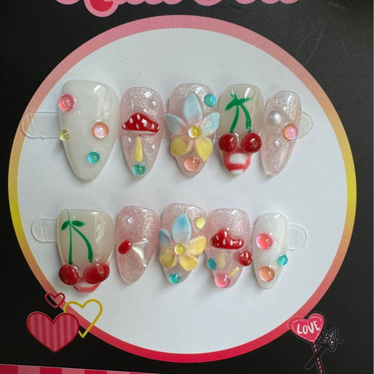 Hot-selling Ou Berry Fruit Series Carved Hand-painted High-end Handcrafted Patch