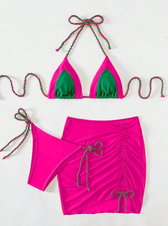 3 Piece Bikini Swimsuit Women's Split Swimsuit Bikini