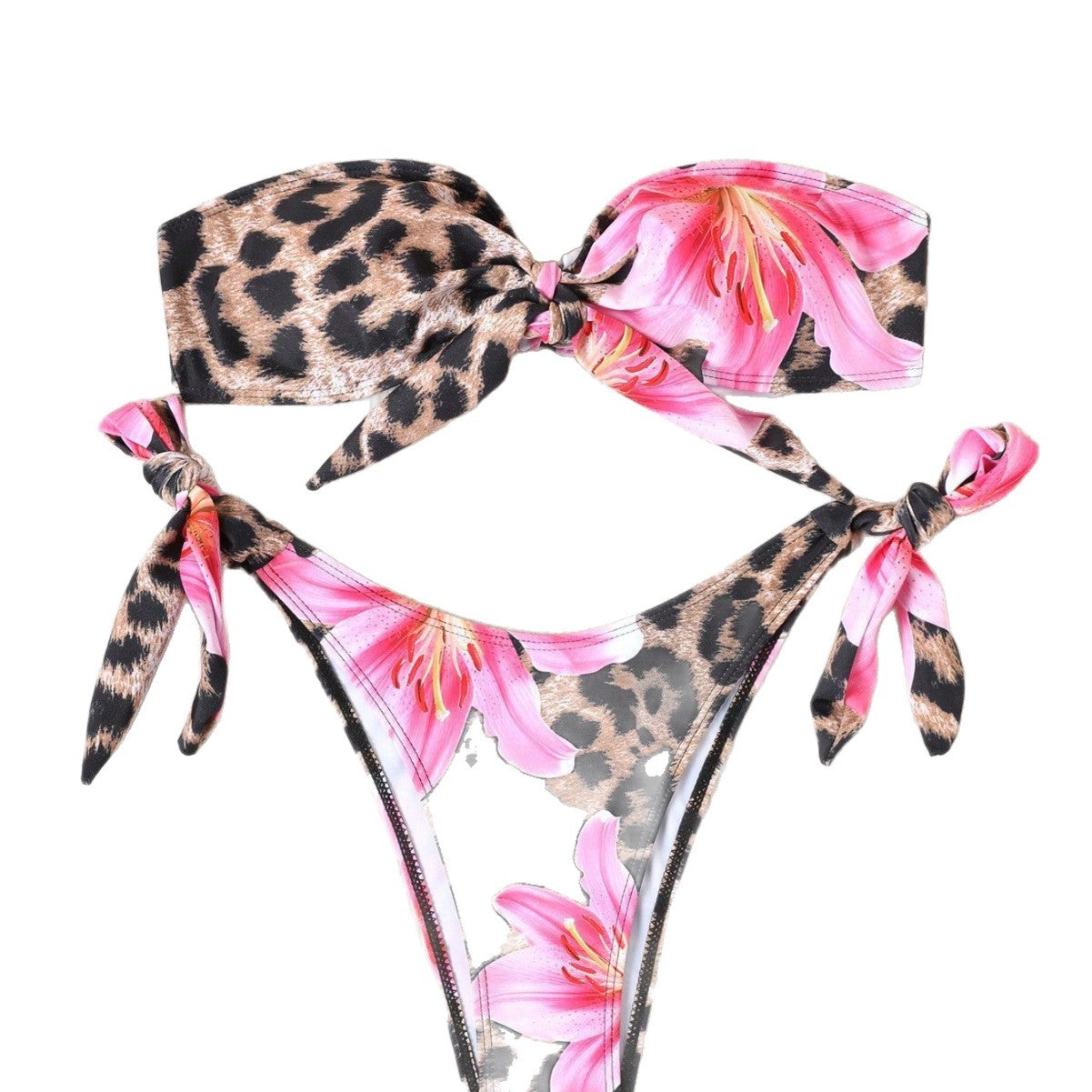 Women's Swimsuit with Separated Straps Fixed Version Printed Bikini