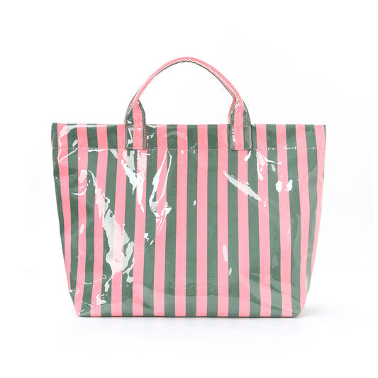 Striped Tote Bag – High-Aesthetic Lightweight Handbag, Commuter Large Travel Shoulder Bag
