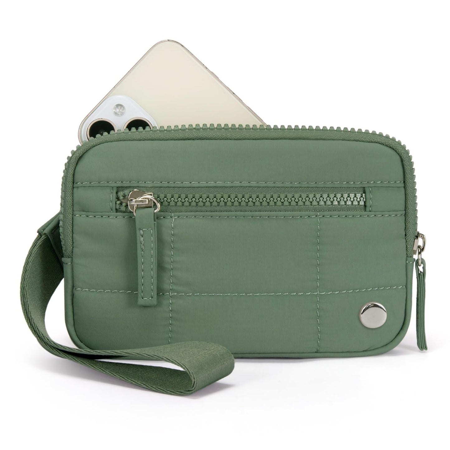 Transparent PVC Large Card Bag – Wrist Bag with Compartments for Bank Card & Change Storage, Portable Wristlet Purse