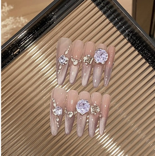 1034- Handmade press on nails fake nails removable