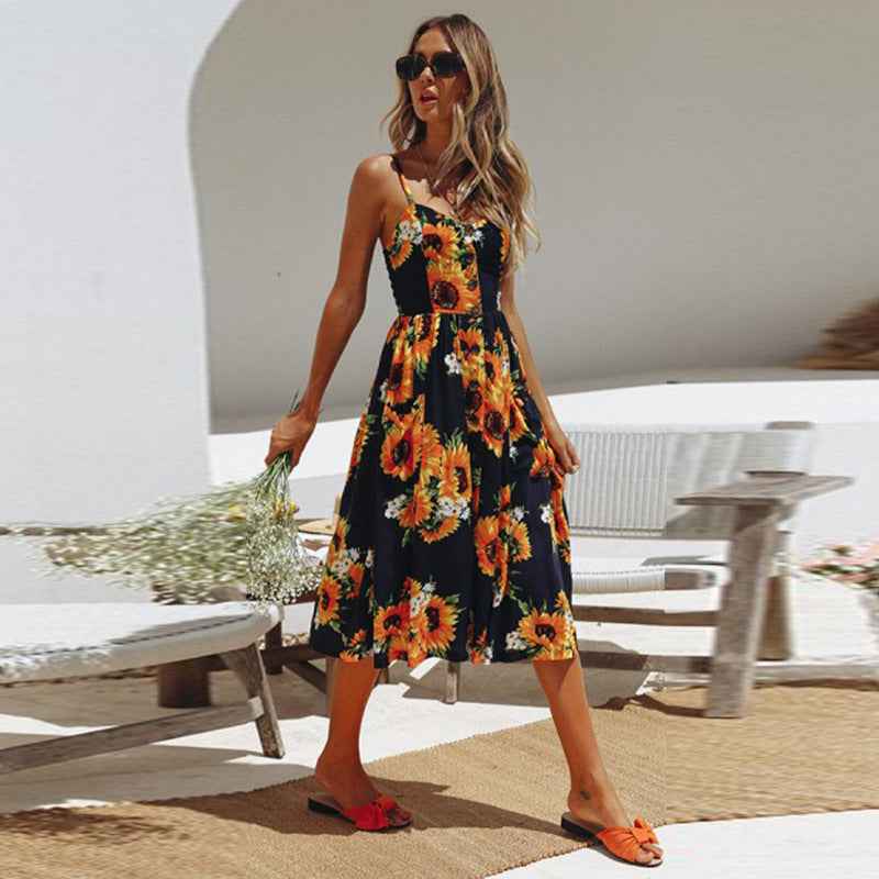 Plus Size Sexy Suspender Beach Dress & Summer Robe
