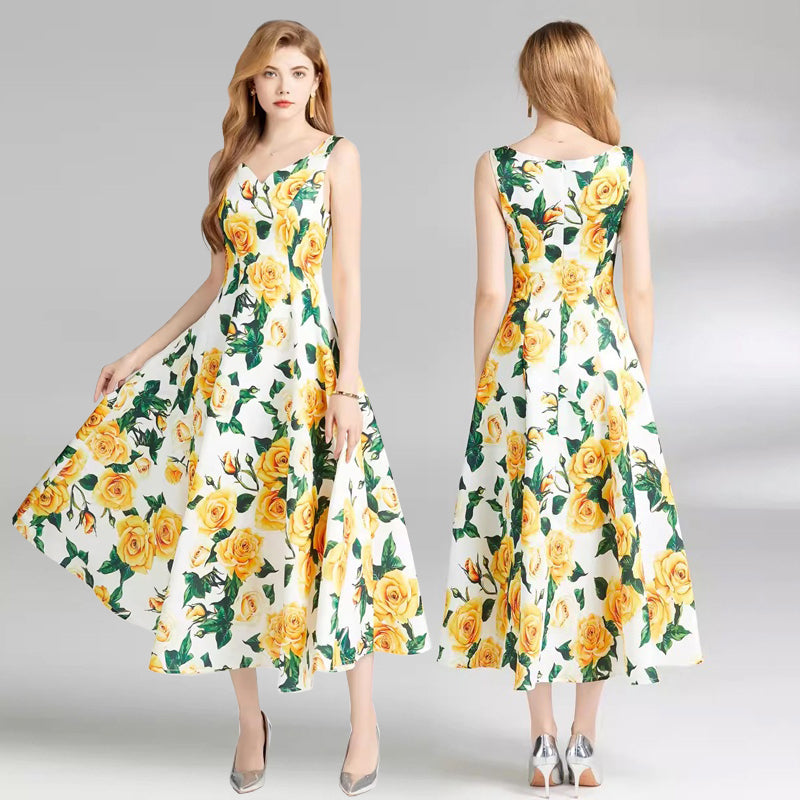 Robe d'été courte à manches courtes pour célébrité