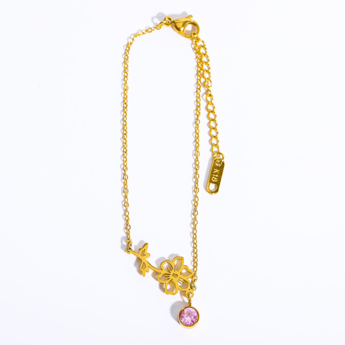 3D December Flower Bracelet
