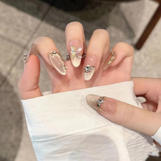 1009- Handmade press on nails fake nails removable