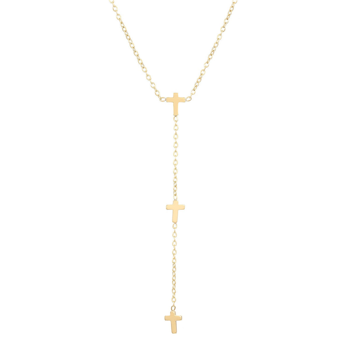 Titanium Steel Stainless Steel Necklace Female Cross Heart