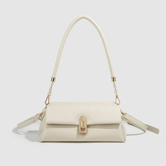 Small shoulder bag for women, fashionable glacier white underarm bag, versatile commuter Crossbody bag for women small