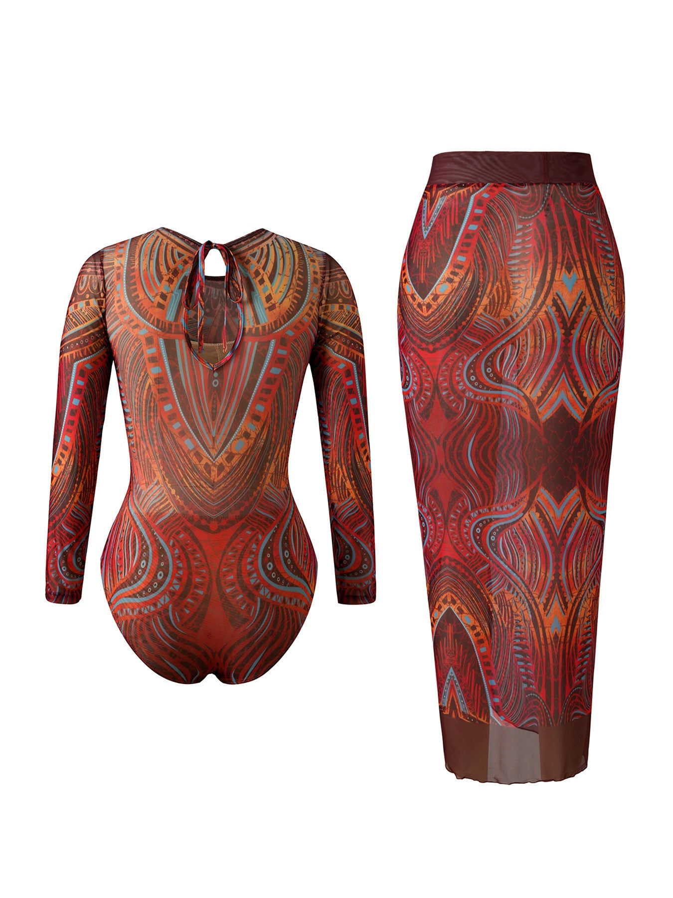 Women's Long Sleeve One Piece Swimsuit Sun Protection Quick Dry Bathing Suit