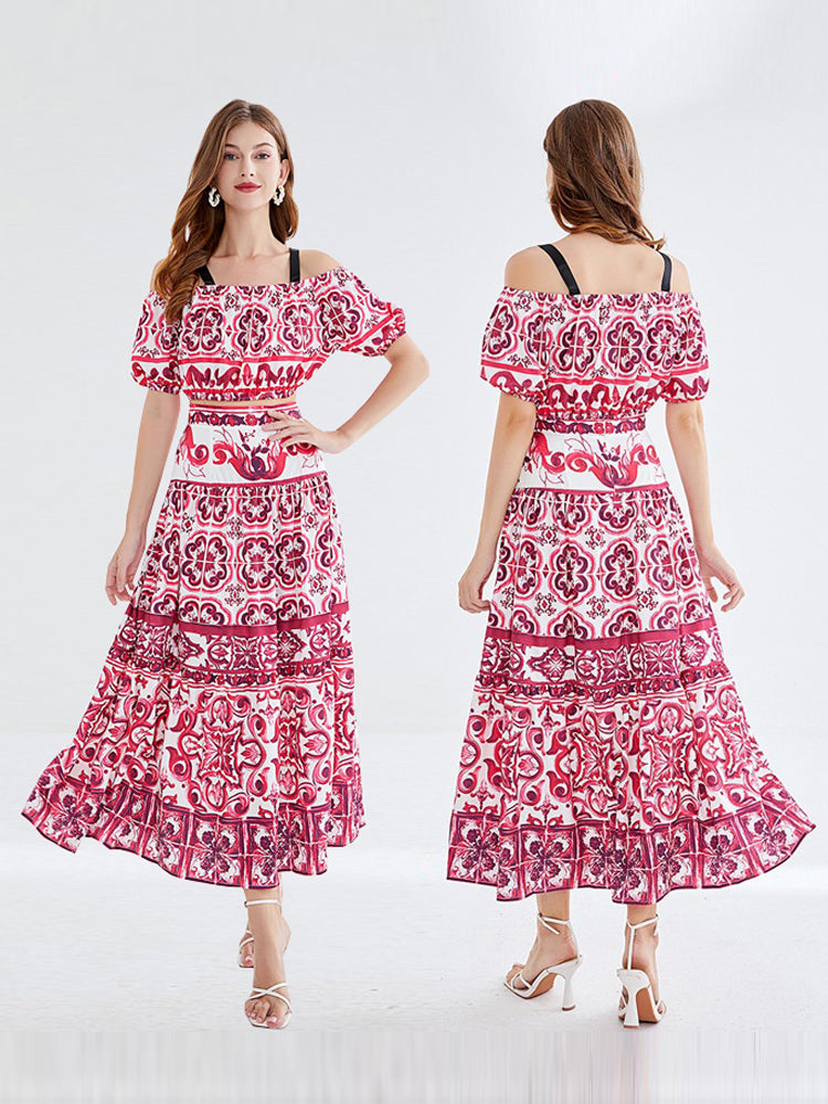 Robe d'été courte à manches courtes pour célébrité