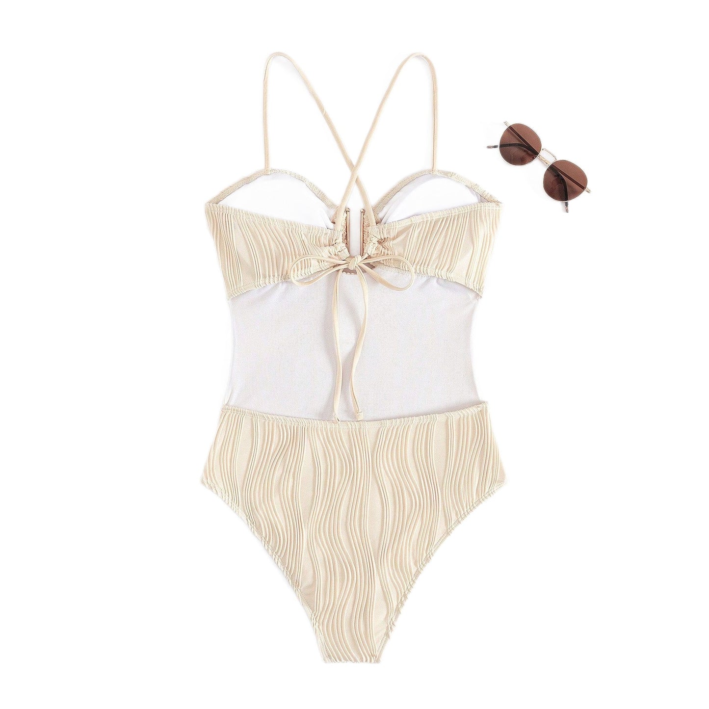 Bikini U Strap Tie Elegant One Piece Swimsuit for Women