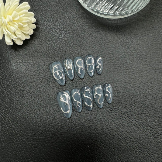 Metal dark gray blue black finished Spice Girl Sweet Cool White Handmade Wear Fake Wholesale