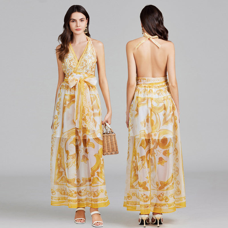 Prominentes kurzärmeliges Kleid