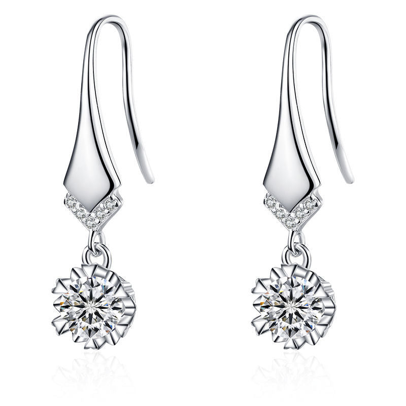 Sunflower Full Diamond Stud Earrings