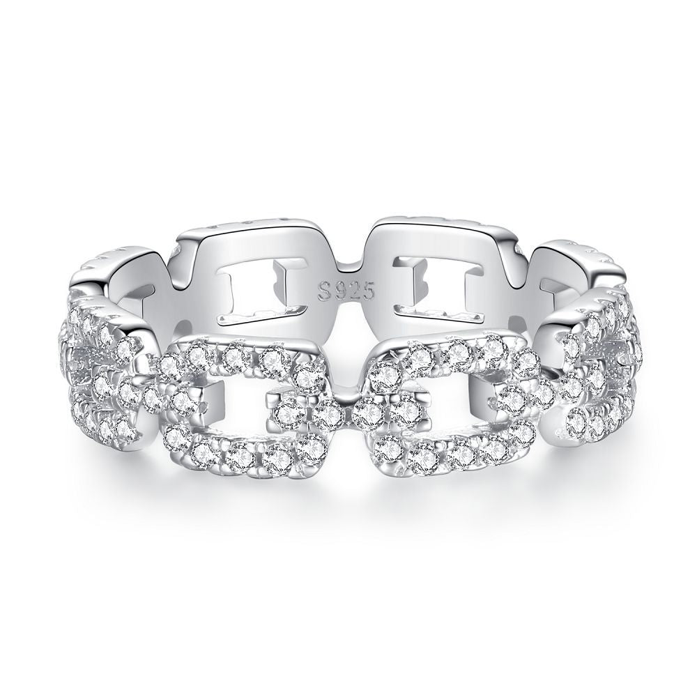 Zircon Full Diamond Sterling Silver Ring