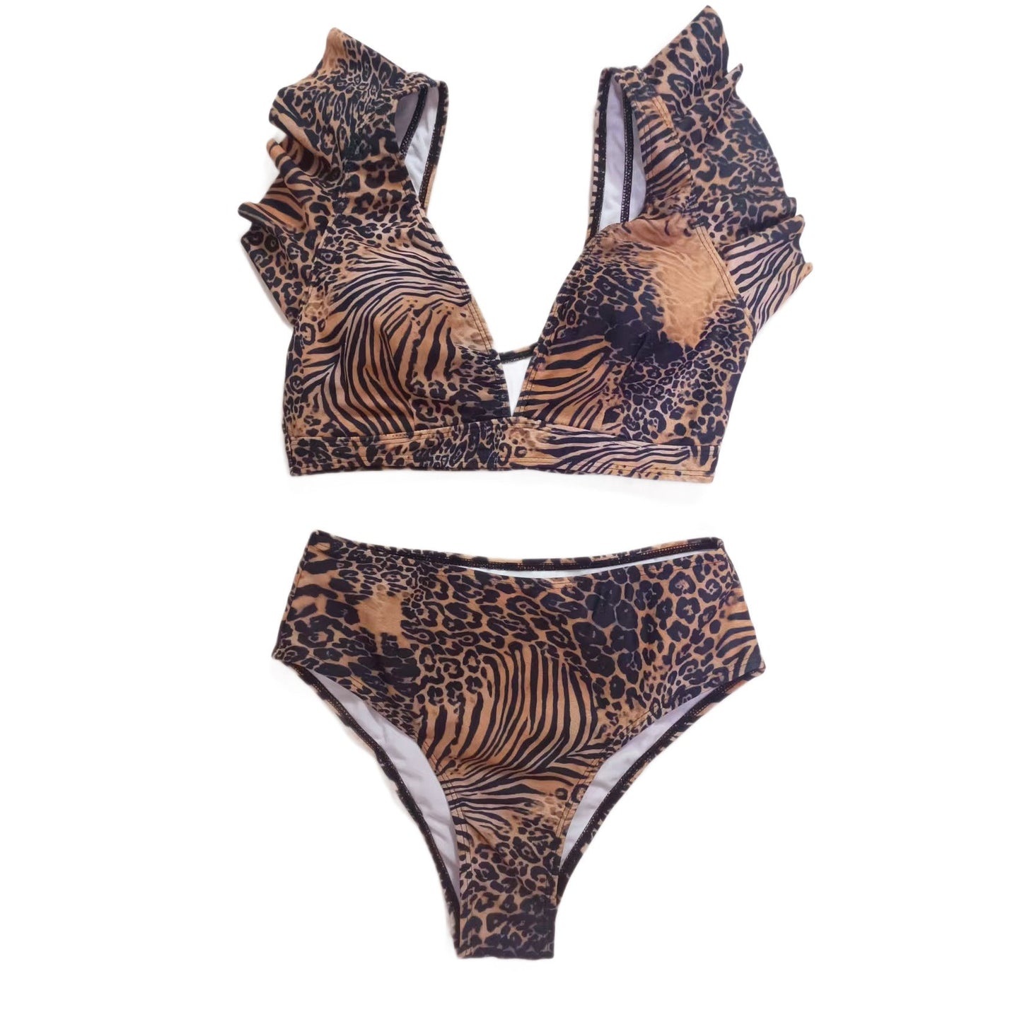Women's Printed High Waist Bikini Two Piece Sexy Separate Swimwear