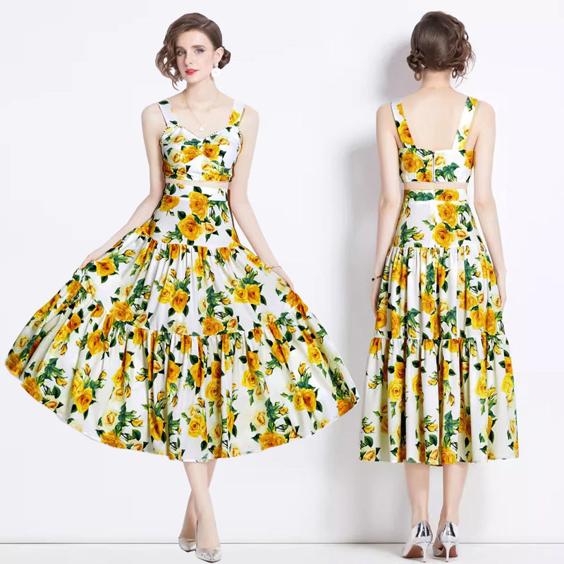 Prominentes kurzärmeliges Kleid