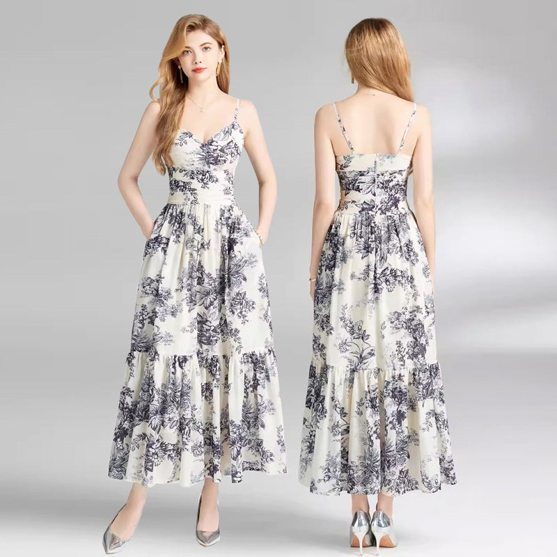 Prominentes kurzärmeliges Kleid