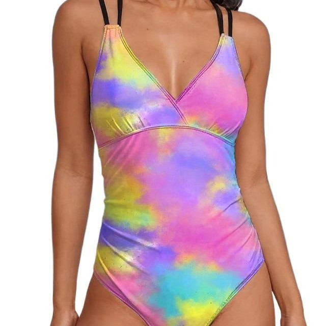 Women's One-Piece Swimsuit Multicolor Floral Print One-Piece Sexy High Elasticity Hot Selling Bathing Suit