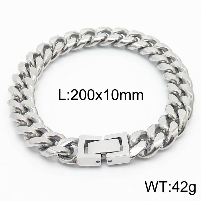 Cuban Link Titanium Steel Bracelet
