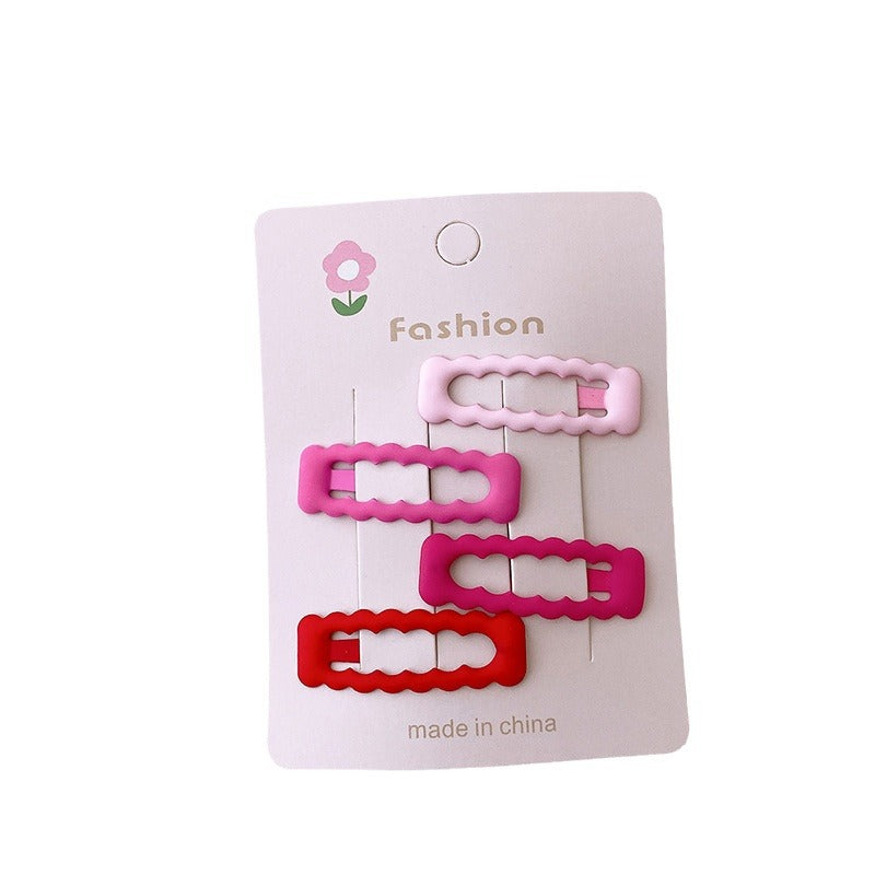 Sweet Rose Hollow Heart Five-star Barrettes