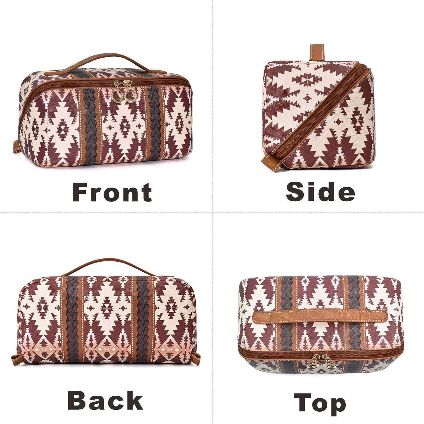 Bohemian PU cloud pillow cosmetic bag, large capacity portable cosmetic case, travel toilet bag, travel makeup bag,Makeup bag organizers,Makeup bags, small