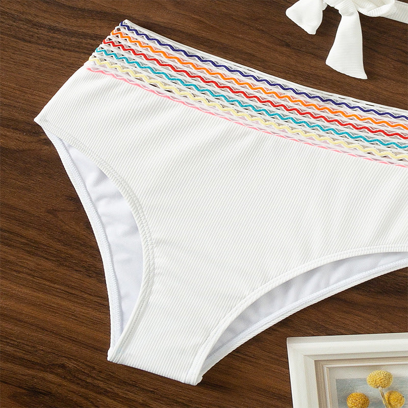 Women's Sexy Bikini Swimsuit Two Piece with Straps Beach Swimwear