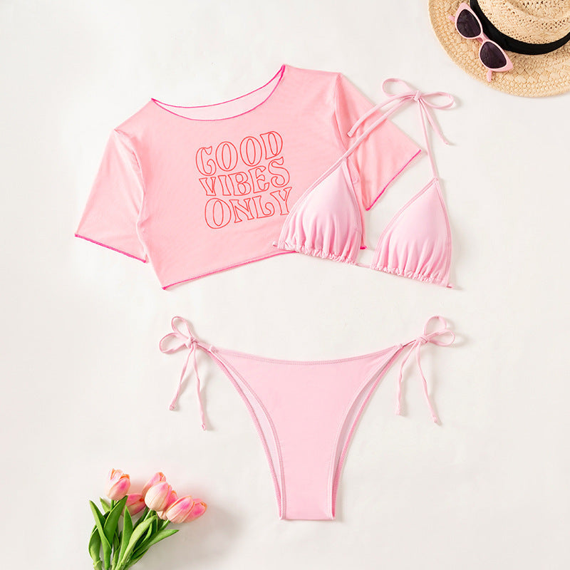 Women's Bikini Three Piece Swimsuit Set