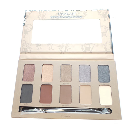 Palette de fards à paupières naturels 10 teintes OKALAN - A - A