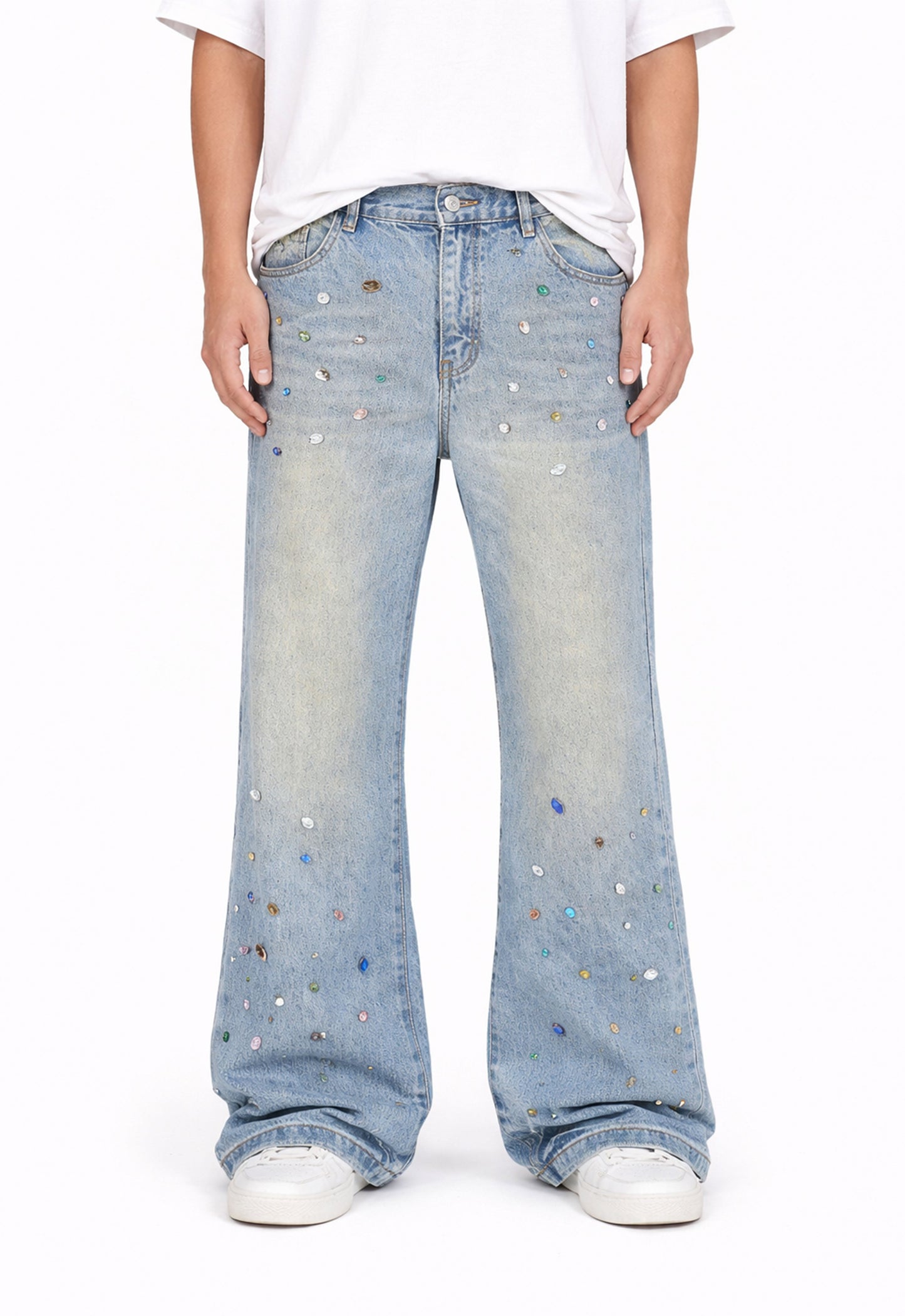 Azul Gemstone Embellished Denim Jeans
