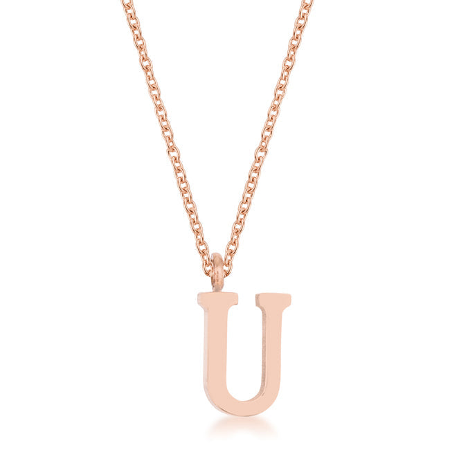 Elaina Edelstahl-Halskette mit U-Initial