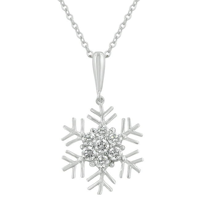 Pendentif flocon de neige en oxyde de zirconium