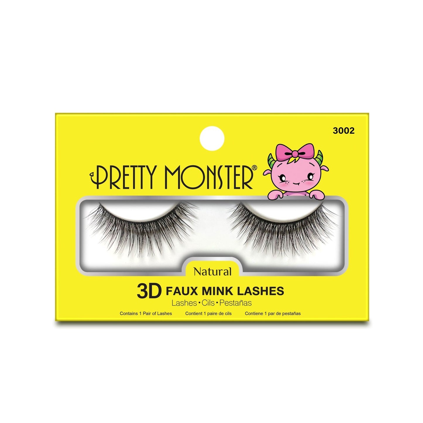 Faux Cils 3D en Vison Synthétique Pretty Monster - 3002