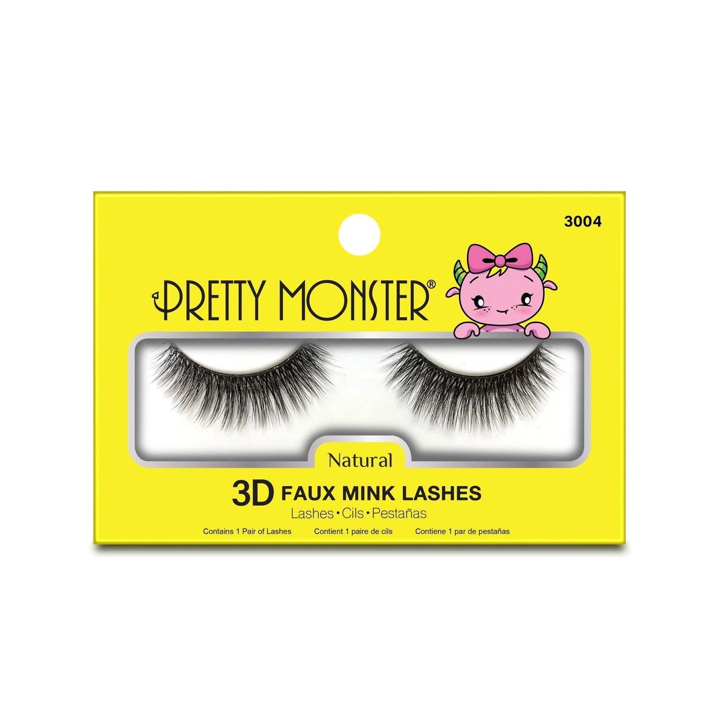 Faux cils en vison synthétique 3D Pretty Monster - 3004