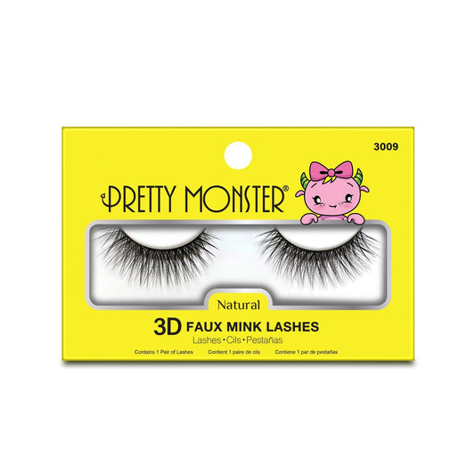 Faux Cils 3D Vison Naturel Pretty Monster - 3009