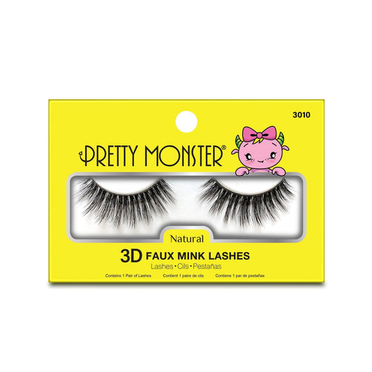 Faux Cils 3D en Vison Naturel Pretty Monster - 3010