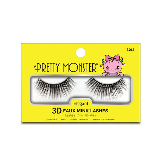 Faux cils 3D élégants Pretty Monster en vison synthétique - 3012