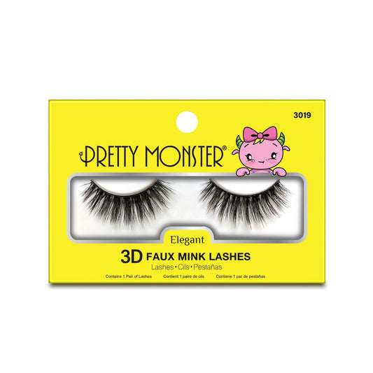 Faux cils 3D en vison élégants Pretty Monster - 3019