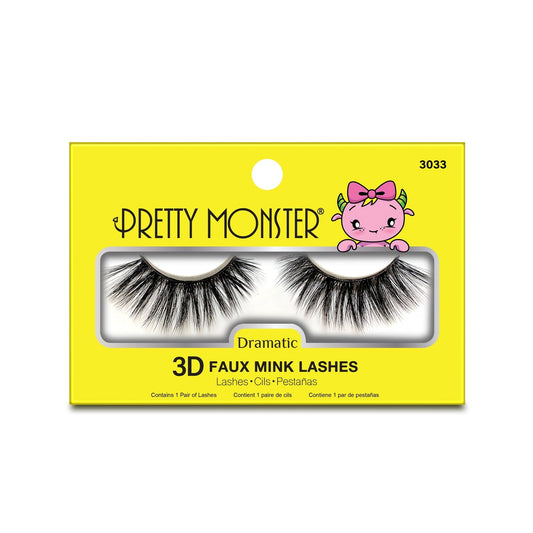 Faux Cils 3D Dramatiques Effet Vison Pretty Monster