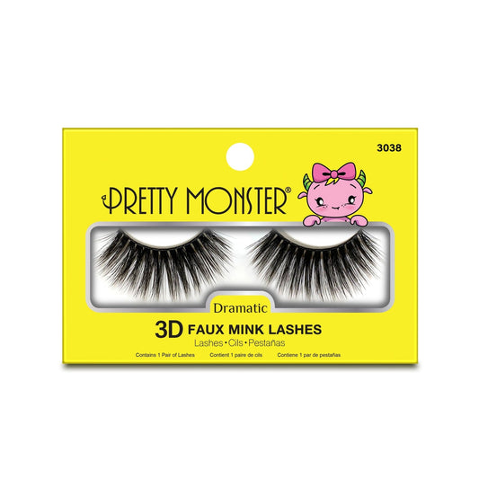 Faux cils 3D dramatiques Pretty Monster - 3038