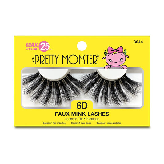 PRETTY MONSTER Faux Cils Vison 6D Volume Maximal - 3044