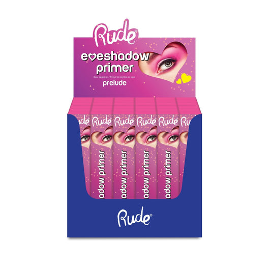 RUDE Prelude Lidschatten-Primer Papierthekenaufsteller-Set, 36 Stück