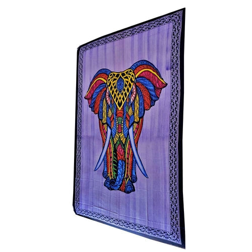 Tapisserie murale décorative éléphant bohémien indien
