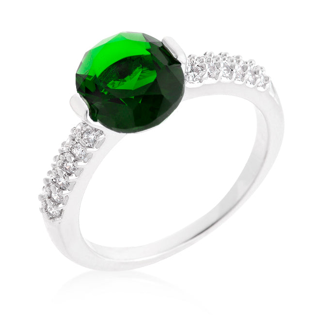 Avera Dannicka Engagement Ring In Radiant Silver Finish