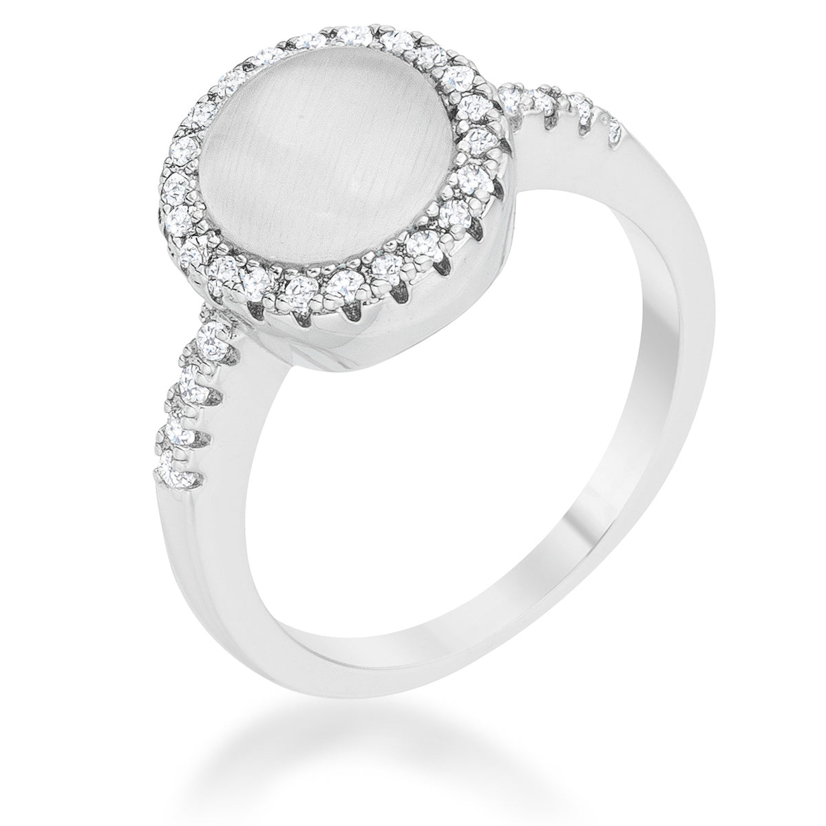 Avera Patricia 0.3ct Cubic Zirconia Cat's Eye Classic Ring