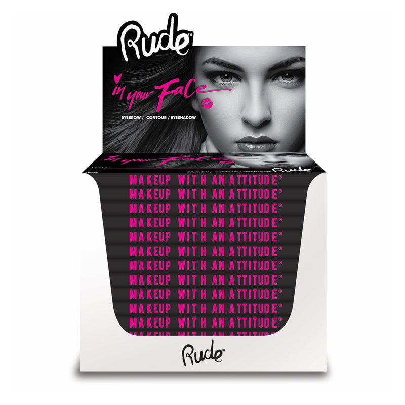 RUDE In Your Face 3-in-1 Palette Papier-Display-Set, 12 Stück